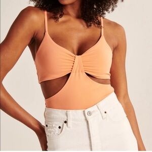 Abercrombie & Fitch Seamless Cutout Cami Bodysuit